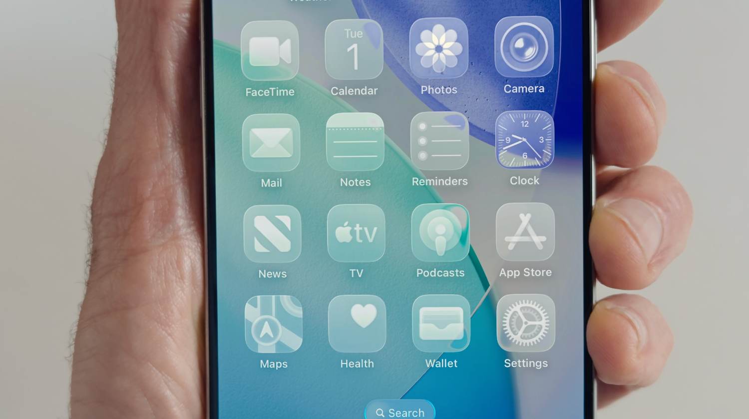 iOS 26 features liquid glass interface